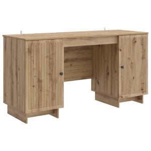 vidaXL Desk Artisan Oak Engineered Wood 142.5 x 50 x 75 cm