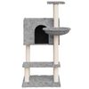vidaXL Cat Tree with Sisal Scratching Posts Light Grey 108.5 cm