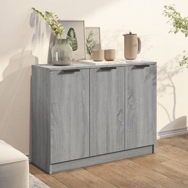 vidaXL Sideboard Grey Sonoma 90.5x30x70 cm Engineered Wood
