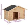 vidaXL Dog House 120x70x100.6 cm Solid Pine Wood 14 mm