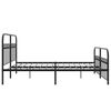 vidaXL Metal Bed Frame without Mattress with Footboard Black 183x203cm