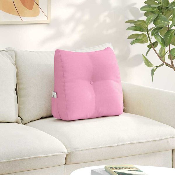 vidaXL Back Pillow Pink 45 x 24 x 50 cm Fabric
