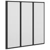 vidaXL Shower Screen Folding Black 120 x 2 x 117 cm Aluminium