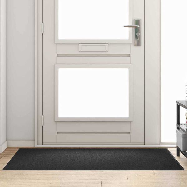 vidaXL Doormat Other Black 90 x 150 cm Polypropylene and vinyl