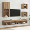 vidaXL TV Wall Units with LED 5 pcs Artisan Oak Engineered Wood