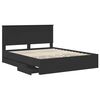 vidaXL Bed Frame with Headboard Black 160 x 200 cm Engineer Wood