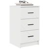 vidaXL Bedside Cabinet with Drawer High gloss white 38 x 38 x 66 cm