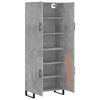 vidaXL Highboard Concrete Grey 69.5x34x180 cm Engineered Wood