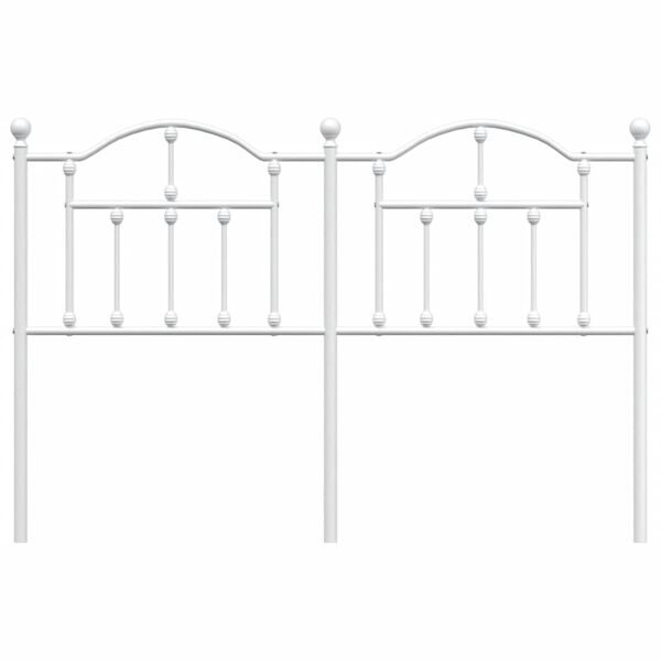 vidaXL Metal Headboard White 135 cm