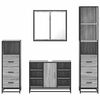 vidaXL 4&nbsp;Piece Bathroom Furniture Set&nbsp;Grey Sonoma Engineered Wood
