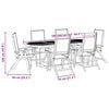 vidaXL 7 Piece Garden Dining Set Solid Wood Acacia and Textilene