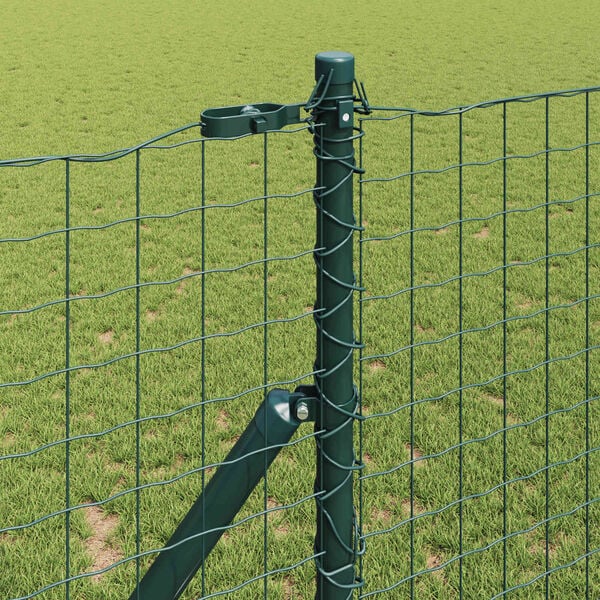 vidaXL Fence Post 12 pcs Green Powder-coated steel