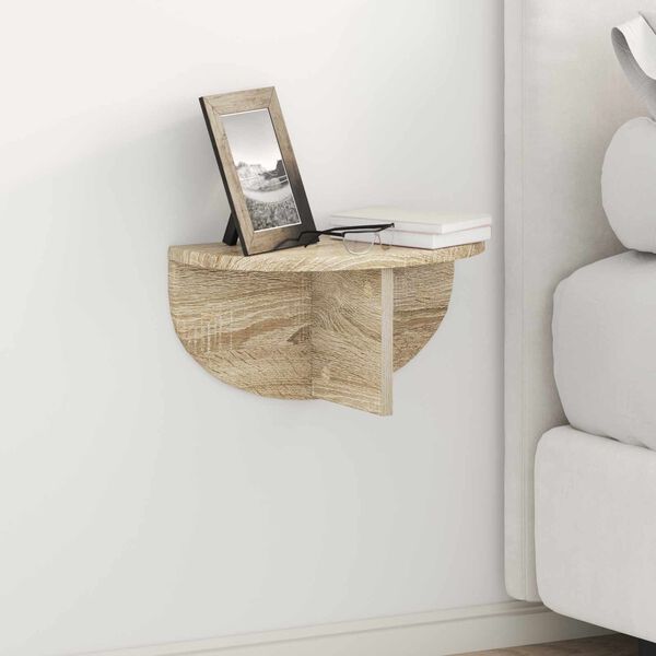 vidaXL Wall Shelf 2 pcs Sonoma Oak 38 x 19 x 19 cm Engineered Wood
