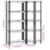 vidaXL 2 Piece 5-Layer Shelves Set Anthracite Steel&Engineered Wood