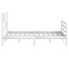 vidaXL Bed Frame without Mattress White Solid Wood 140x200 cm