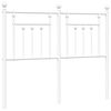 vidaXL Metal Replace Headboard White 120 cm