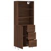 vidaXL Highboard Brown Oak 69.5x34x180 cm Engineered Wood