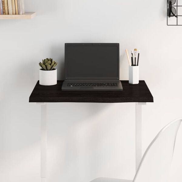 vidaXL Table Top Dark Brown 60x40x2 cm Treated Solid Wood Oak