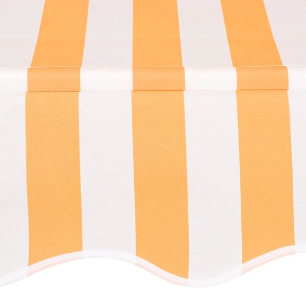 vidaXL Manual Retractable Awning 150 cm Orange and White Stripes