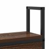 vidaXL Storage Headboard with Charging Station Brown oak 75 cm