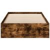 vidaXL Bed Frame with Drawers without Mattress Smoked Oak 75x190 cm Small Single