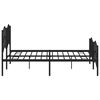vidaXL Metal Bed Frame without Mattress with Footboard Black 160x200cm