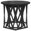 vidaXL Side Table 2 pcs Black Oak Engineered Wood and Steel