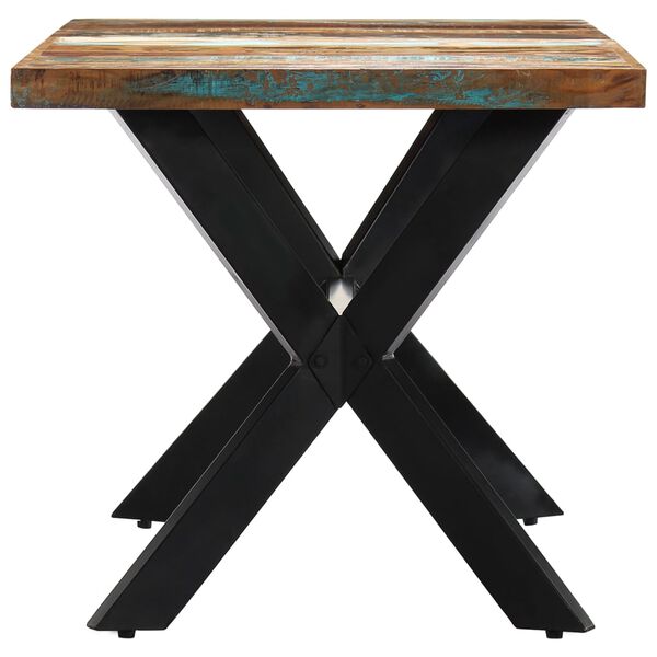 vidaXL Dining Table 160x80x75 cm Solid Reclaimed Wood