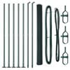 vidaXL Welded Wire Fence with Concrete Base 10 x 1.4 m (W x H)
