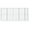 vidaXL Gabion Basket with Cover 450x100x200 cm Galvanised Iron