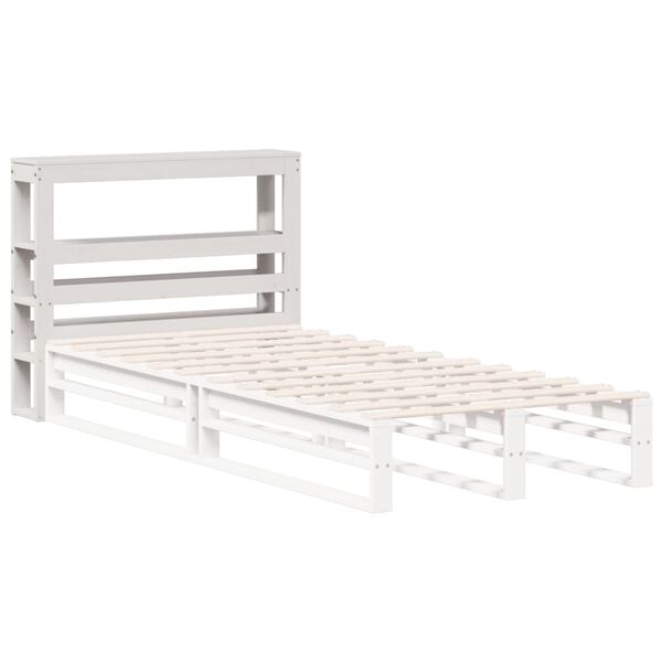 vidaXL Headboard with Shelves White 90 cm Solid Wood Pine