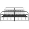 vidaXL Metal Bed Frame without Mattress with Footboard Black 200x200cm