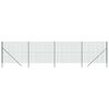 vidaXL Wire Mesh Fence Green 1,6x10 m Galvanised Steel