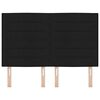 vidaXL LED Headboard with LED Strip Lights Manual Black 160 cm Fabric