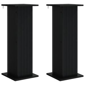 vidaXL Plant Stand 2 pcs Black 30.5 x 30 x 80.5 cm Engineered Wood