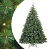 vidaXL Artificial Christmas Tree with 300 LEDs Green 210 cm PE and PVC