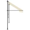 vidaXL Retractable Awning Cream 350x150 cm Fabric and Steel