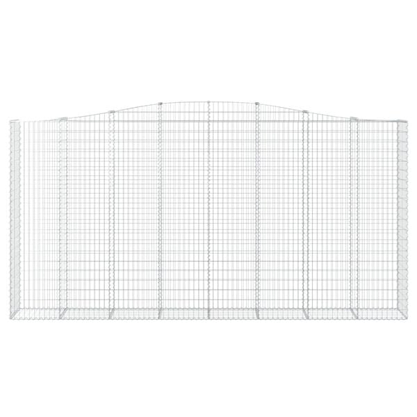 vidaXL Arched Gabion Basket 400x50x200/220 cm Galvanised Iron