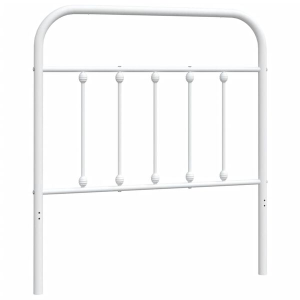 vidaXL Metal Headboard White 80 cm