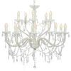 vidaXL Chandelier 2-layer White 15 x E14 Bulbs