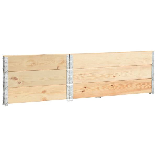 vidaXL Pallet Collars 3 pcs 100x150 cm Solid Pine Wood