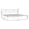 vidaXL Metal Bed Frame without Mattress with Headboard Black 200x200cm