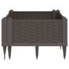 vidaXL Garden Planter with Pegs Brown 42.5x42.5x28.5 cm PP