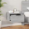 vidaXL Wall-mounted Bedside Cabinet Grey Sonoma 34x30x20 cm