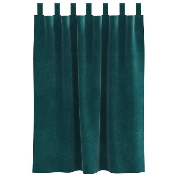 vidaXL Blackout Curtains 2 pcs Dark Green 140 x 140 cm Velvet