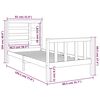 vidaXL Bed Frame without Mattress White Solid Wood 75x190 cm Small Single