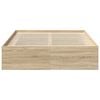 vidaXL Bed Frame without Mattress Sonoma Oak 120x200 cm