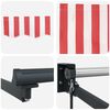 vidaXL Retractable Awning Manual Red and White 350 x 250 cm