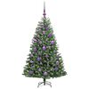 vidaXL Artificial Hinged Christmas Tree Green 120 cm PVC and Metal