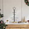 vidaXL Metal Christmas Tree with Stand Black 60 cm Powder-coated steel